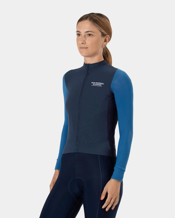 Women's Mechanism Long Sleeve Jersey - Dusty Navy