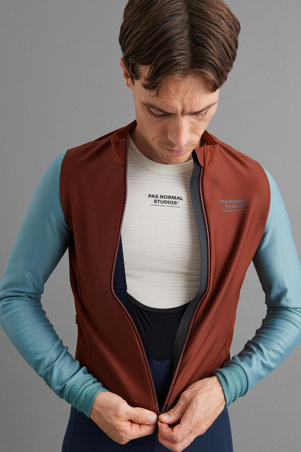 Mechanism Thermal Long Sleeve Jersey - Mahogany / Dusty Teal