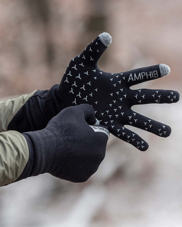 Anfibio Winter Rain Gloves - Black