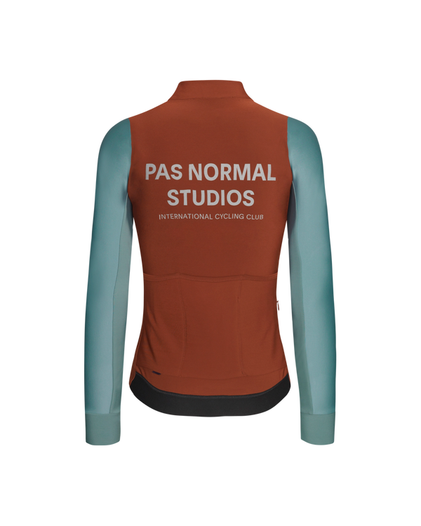 Women's Mechanism Thermal Long Sleeve Jersey - Mahogany/Dusty Teal