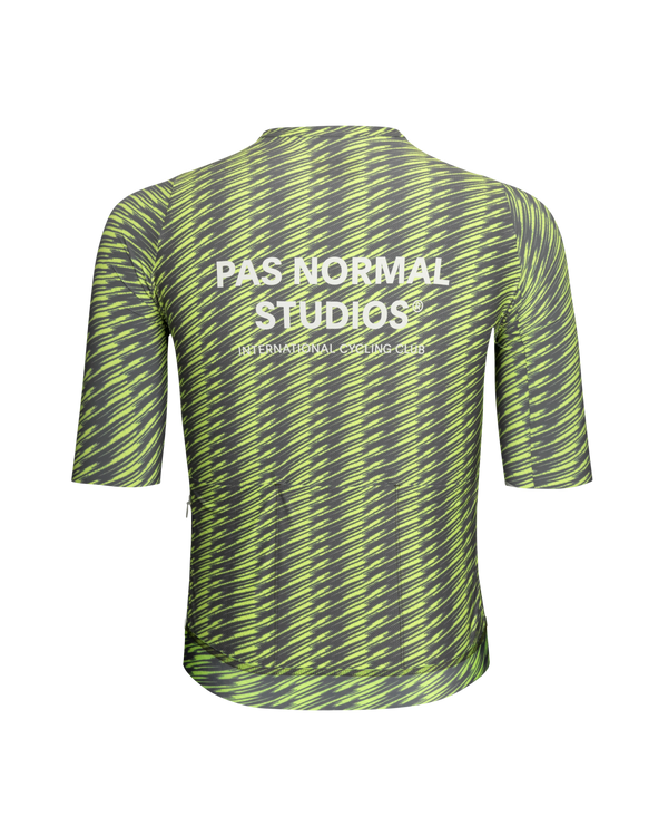 Solitude Jersey - Dark Moss/Lime Green