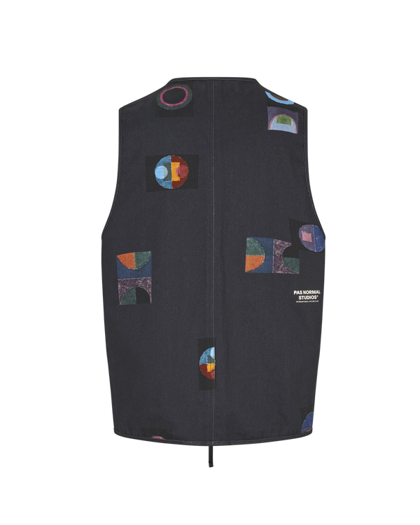 T.K.O. Off-Race Cotton Twill Vest - Charcoal