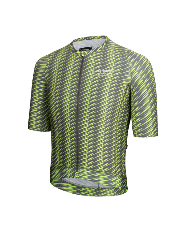 Solitude Jersey - Dark Moss/Lime Green