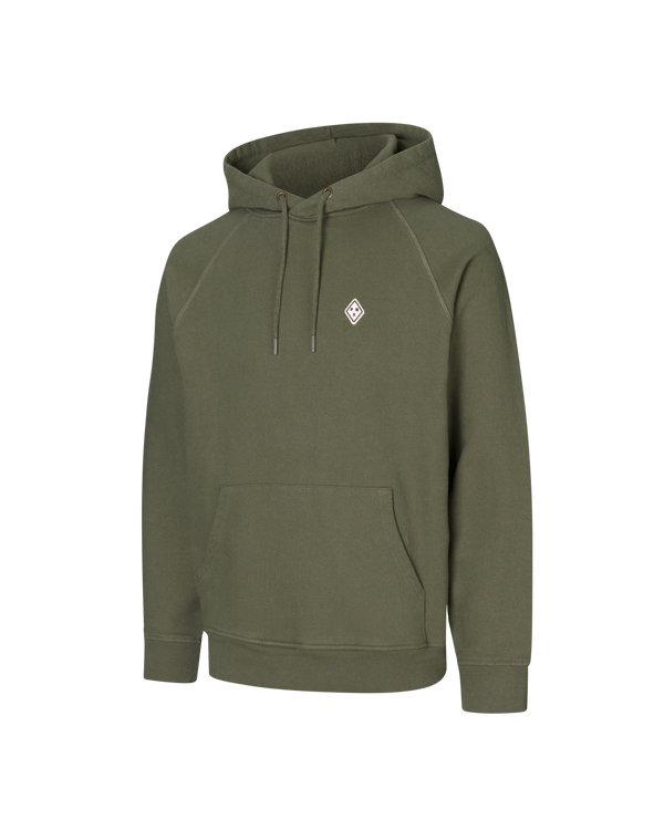 Off-Race Patch Hoodie - Dusty Olive