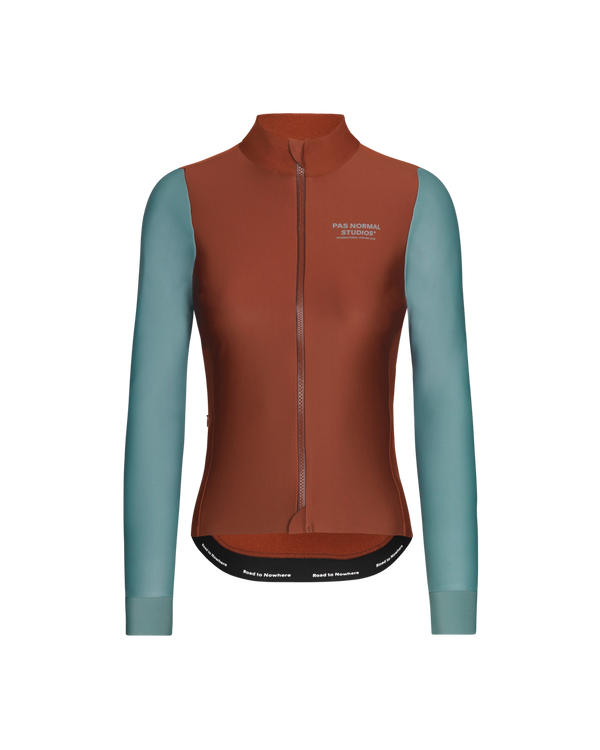 Women's Mechanism Thermal Long Sleeve Jersey - Mahogany/Dusty Teal