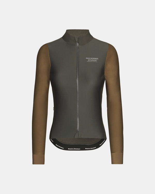 Women's Essential Thermal Long Sleeve Jersey - Dark Olive/Army Brown