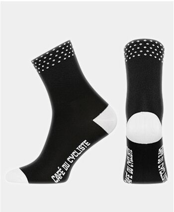 Dotted Cycling Socks - Black