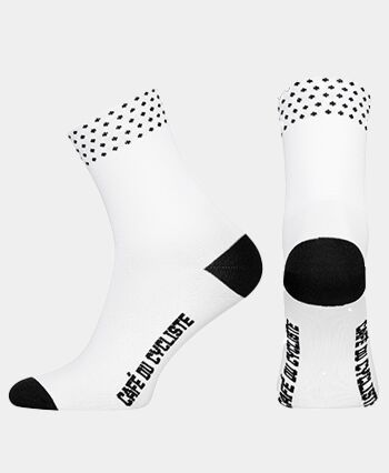 Dotted Cycling Socks - White