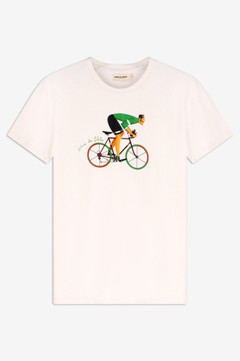 Green Jersey Retro Cycliste Men - White