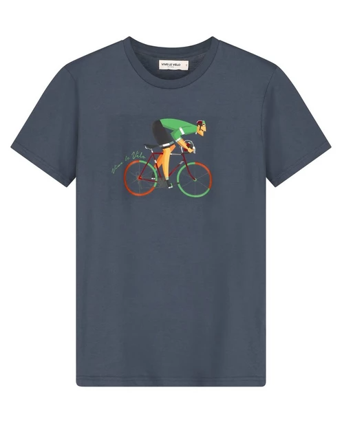 Green Jersey Retro Cycliste Men - Blue